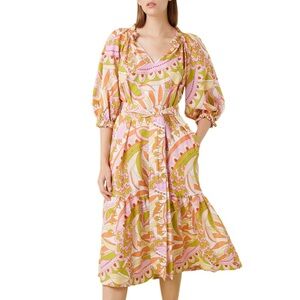 Gilner Farrar WAVERLY DRESS IN SUNBURST PRINT size Large